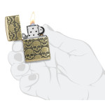 Зажигалка Zippo (Зиппо) Armor® Antique Brass Cackling Cranium 46302