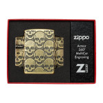Зажигалка Zippo (Зиппо) Armor® Antique Brass Cackling Cranium 46302