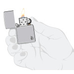Зажигалка  Zippo (Зиппо) Armor® Chrome Flame 46396