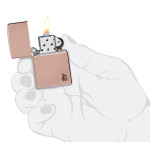 Зажигалка Zippo (Зиппо) Armor® High Polish Rose Gold Flame Design 46401