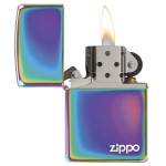 Набор Zippo (Зиппо) Зажигалка SPECTRUM ZIPPO LOGO 151ZL + кожаный чехол Zippo + Топливо 125мл + набор Кремней