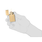 Зажигалка Zippo (Зиппо) узкая HIGH POLISH BRASS 1654B