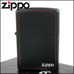 Запальничка Zippo (Зіппо) BLACK MATTE w/ZIPPO BORDER 218 ZB