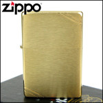 Зажигалка Zippo (Зиппо) VINTAGE BRUSHED FIN BRASS 240