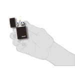 Зажигалка Zippo (Зиппо) 28123 SLIM EBONY W/ZIPPO 28123ZL