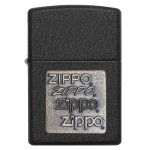 Запальничка Zippo (Зіппо) BRASS EMBLEM BLACK CRACKLE 362