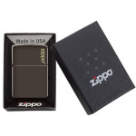 Зажигалка  Zippo (Зиппо) Reg Brown Matte Logo 49180ZL
