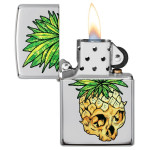 Зажигалка Zippo (Зиппо) Leaf Skull Pineapple 49241