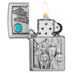 Запальничка Zippo (Зіппо) Wolf & Pack Emblem 49295