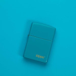 Зажигалка  Zippo (Зиппо) Flat Turquoise Zippo Lasered Logo 49454ZL