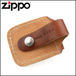 Чохол Zippo (Зіппо) коричневий з петелькою на кнопці LPLB