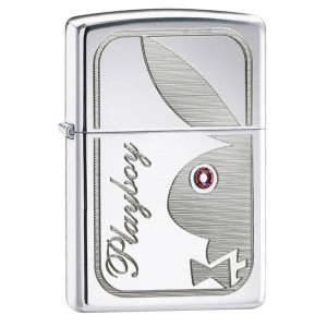Запальничка Zippo (Зіппо) PLAYBOY BUNNY W/PINK SWAROVSKI 24789