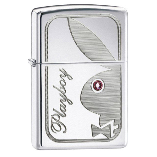 Запальничка Zippo (Зіппо) PLAYBOY BUNNY W/PINK SWAROVSKI 24789