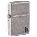 Зажигалка Zippo (Зиппо) Armor® Antique Silver Plt Flame Design 46399
