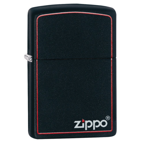 Зажигалка Zippo (Зиппо) BLACK MATTE w/ZIPPO BORDER 218 ZB
