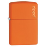 Зажигалка Zippo (Зиппо) ORANGE MATTE w/ZIPPO LOGO 231ZL