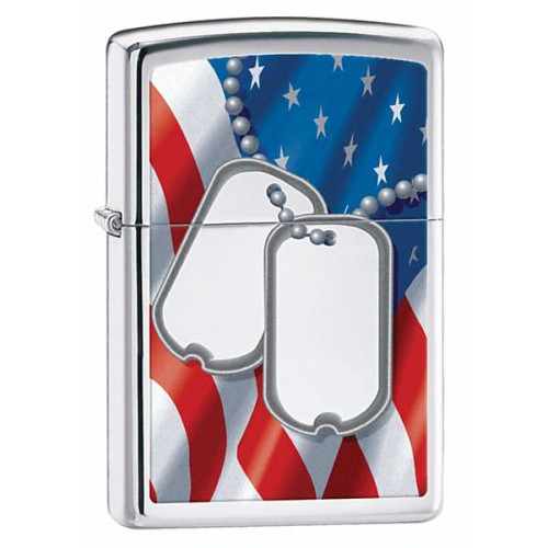 Зажигалка Zippo (Зиппо) FLAG & DOG TAG 28291