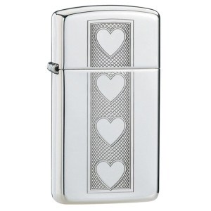Запальничка Zippo (Зіппо) вузька HEART 28476
