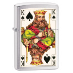 Зажигалка Zippo (Зиппо) King Brushed Chrome 28489