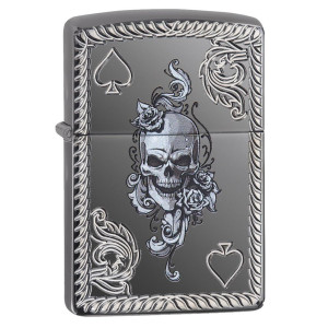 Запальничка Zippo (Зіппо) Spade & Skull Design Armor 29666