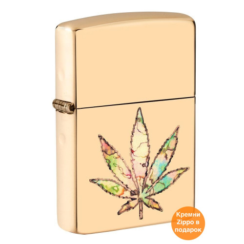 Запальничка Zippo (Зіппо) Pot Leaf Fusion Design 49240