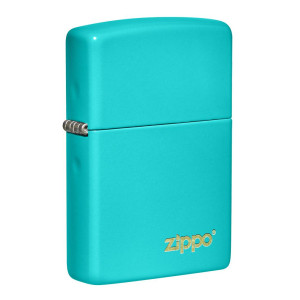 Запальничка Zippo (Зіппо) Flat Turquoise Zippo Lasered Logo 49454ZL