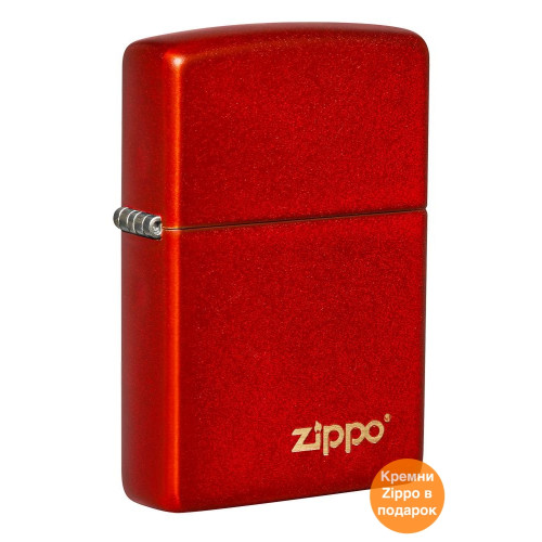 Запальничка Zippo (Зіппо) Anodized Red Zippo Lasered Logo 49475ZL