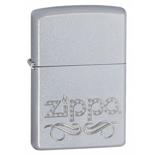 Запальничка Zippo (Зіппо) SCROLL SATIN CHROME 24335