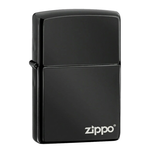 Запальничка Zippo (Зіппо) EBONY W/ZIPPO LOGO 24756ZL
