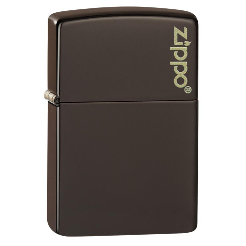 Зажигалка  Zippo (Зиппо) Reg Brown Matte Logo 49180ZL