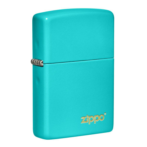Зажигалка  Zippo (Зиппо) Flat Turquoise Zippo Lasered Logo 49454ZL