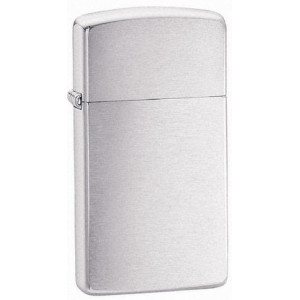 Запальничка Zippo (Зіппо) вузька BRUSH FINISH CHROME 1600