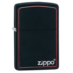 Зажигалка Zippo (Зиппо) BLACK MATTE w/ZIPPO BORDER 218 ZB