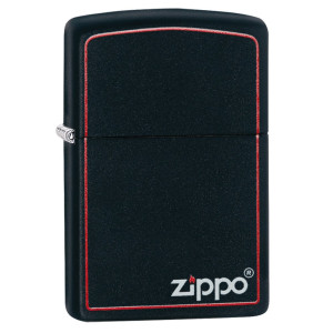 Запальничка Zippo (Зіппо) BLACK MATTE w/ZIPPO BORDER 218 ZB