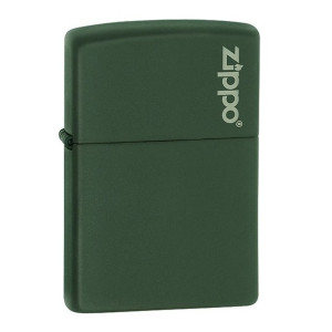Запальничка Zippo (Зіппо) GREEN MATTE w/ZIPPO LOGO 221ZL