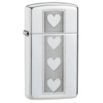 Запальничка Zippo (Зіппо) вузька HEART 28476