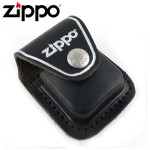Чехол Zippo (Зиппо) черный с клипсой LPCBK