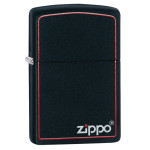 Запальничка Zippo (Зіппо) BLACK MATTE w/ZIPPO BORDER 218 ZB