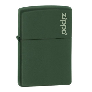 Запальничка Zippo (Зіппо) GREEN MATTE w/ZIPPO LOGO 221ZL