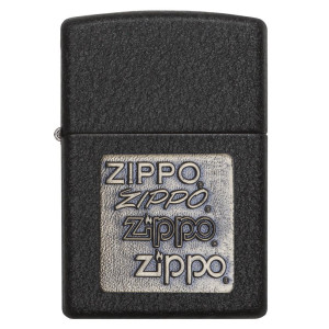 Запальничка Zippo (Зіппо) BRASS EMBLEM BLACK CRACKLE 362