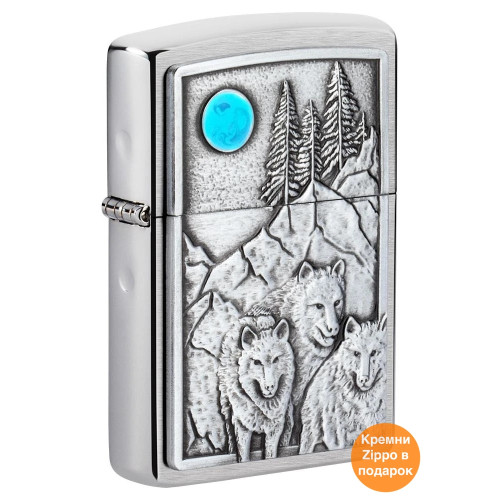 Запальничка Zippo (Зіппо) Wolf & Pack Emblem 49295