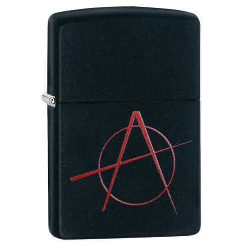 Зажигалка Zippo (Зиппо) BLACK MATTE ANARCHY 20842
