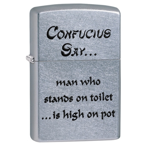 Зажигалка Zippo (Зиппо) CONFUCIUS SAY TOILET 28459