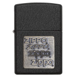 Зажигалка Zippo (Зиппо) BRASS EMBLEM BLACK CRACKLE 362