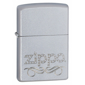 Запальничка Zippo (Зіппо) SCROLL SATIN CHROME 24335