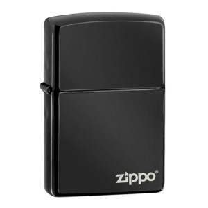 Запальничка Zippo (Зіппо) EBONY W/ZIPPO LOGO 24756ZL
