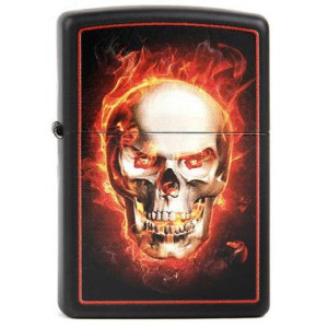 Запальничка Zippo (Зіппо) BURNING SKULL 28307