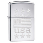 Запальничка Zippo (Зіппо) Made In USA with Flag 29430