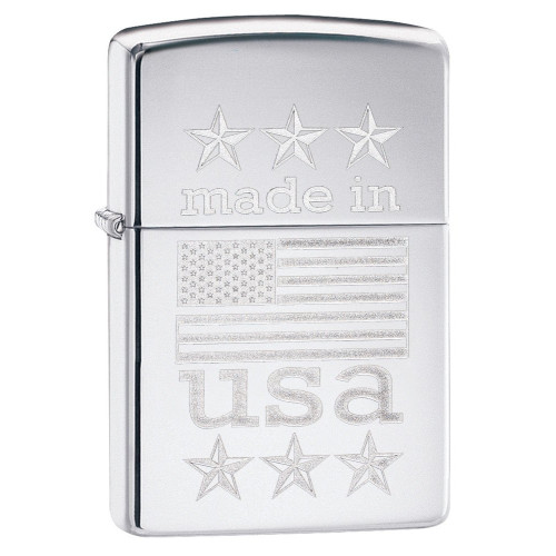 Запальничка Zippo (Зіппо) Made In USA with Flag 29430