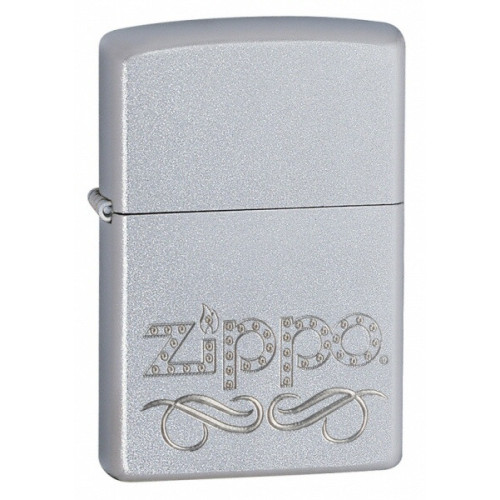 Зажигалка Zippo (Зиппо) SCROLL SATIN CHROME 24335